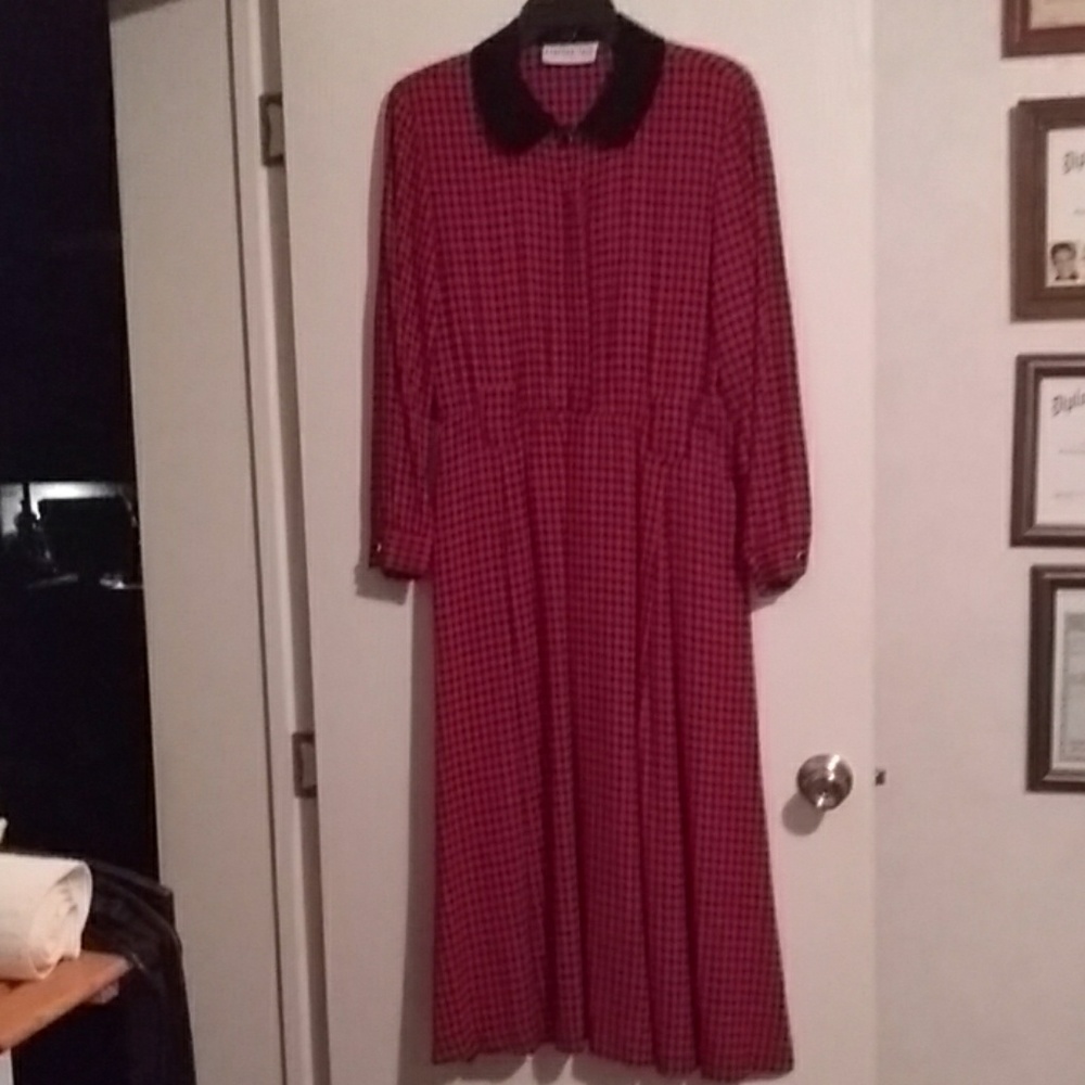 Long Sleeve ankle length dress.